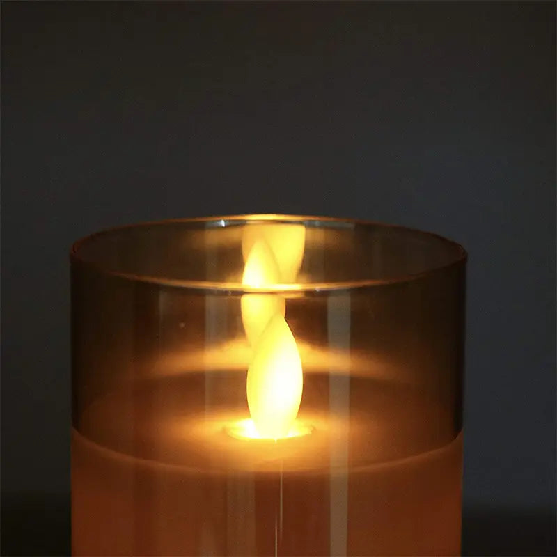 LED Flameless Candles – Glass Design with Realistic Flicker