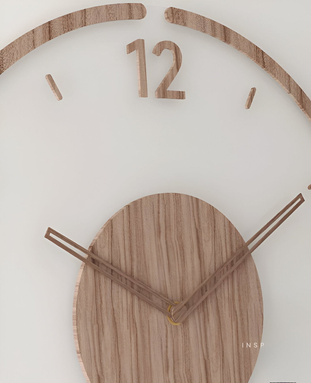 Transparent Acrylic Wall Clock – Silent Non-Ticking Wooden Design