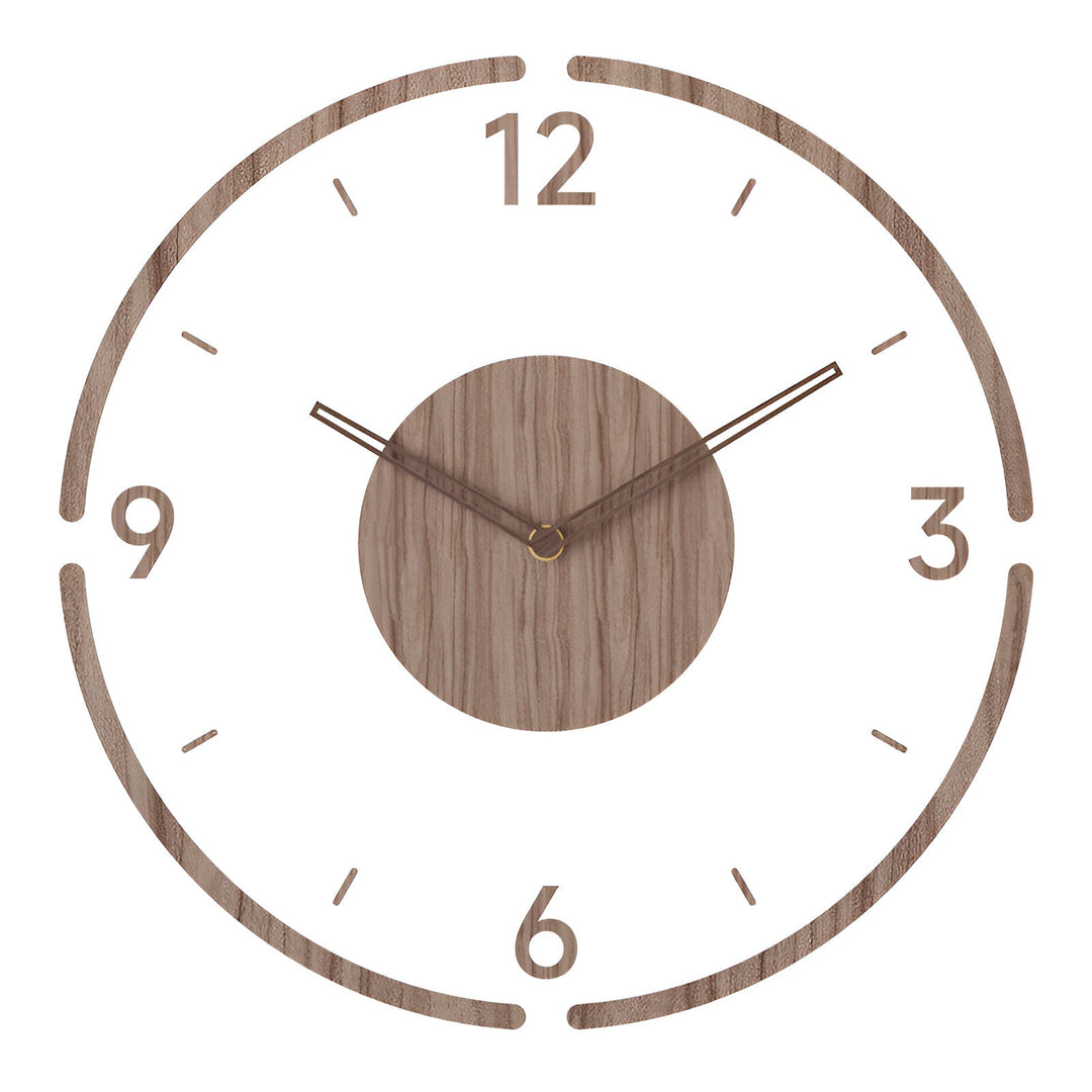 Transparent Acrylic Wall Clock – Silent Non-Ticking Wooden Design