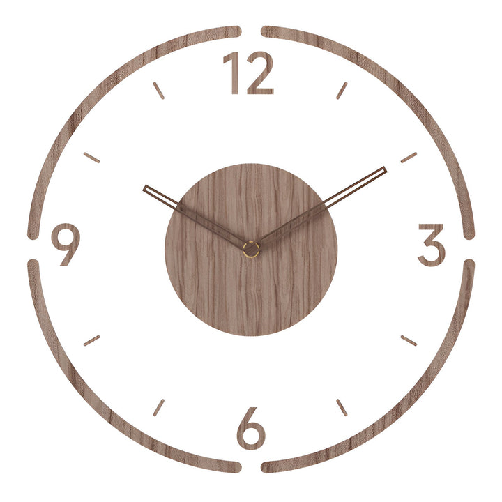 Transparent Acrylic Wall Clock – Silent Non-Ticking Wooden Design