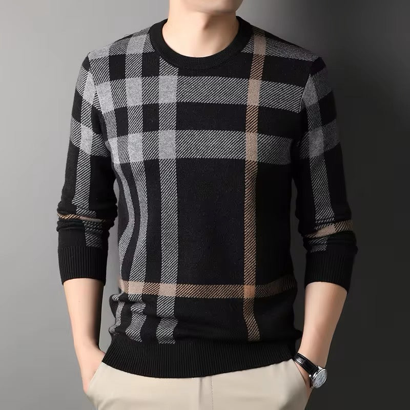 Ridgeway Check Knit Sweater