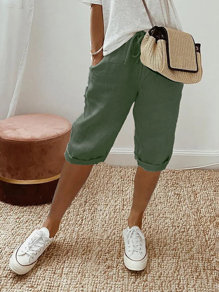 Women’s Lightweight Cotton Knee-Length Pants