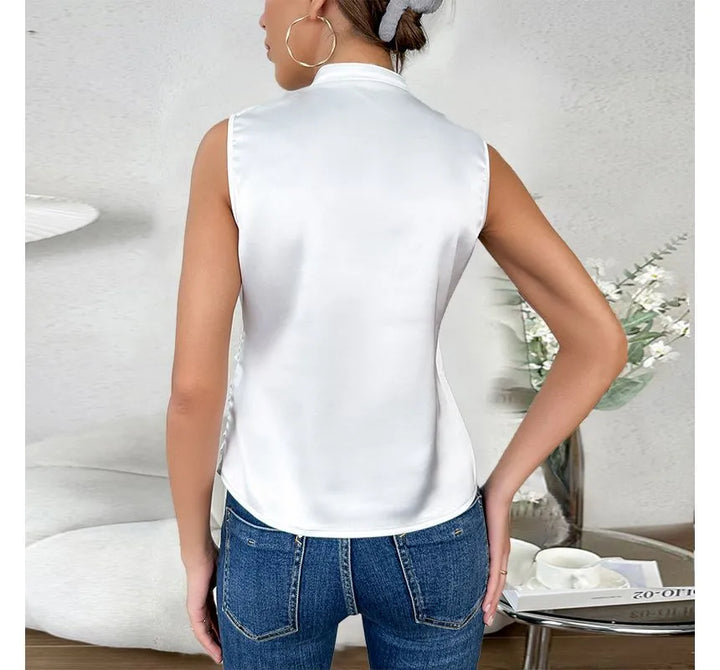 Siena Sleeveless V-Neck Blouse
