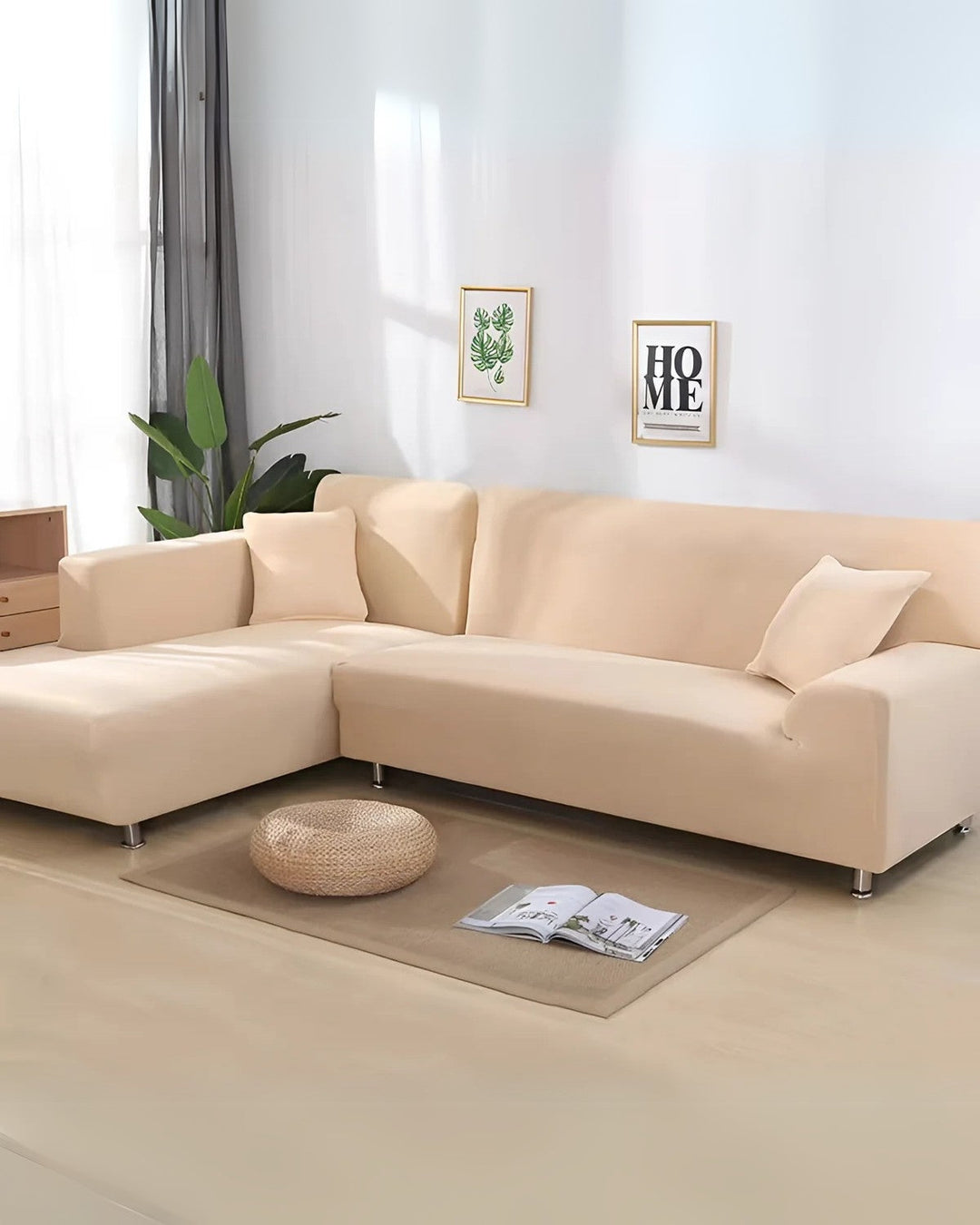 Corner Sofa Stretch Cover Set – Modern Fit