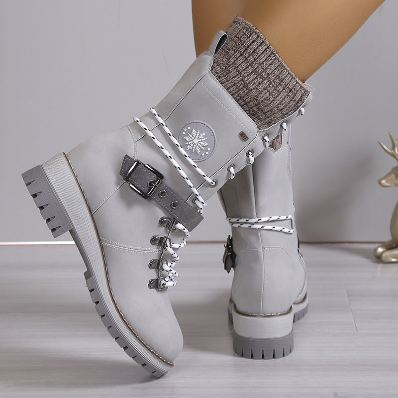 Winter Lace-Up Snow Boots