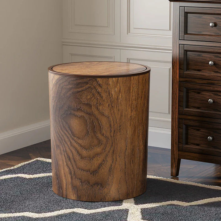 Retro Wooden Grain Plastic Bin