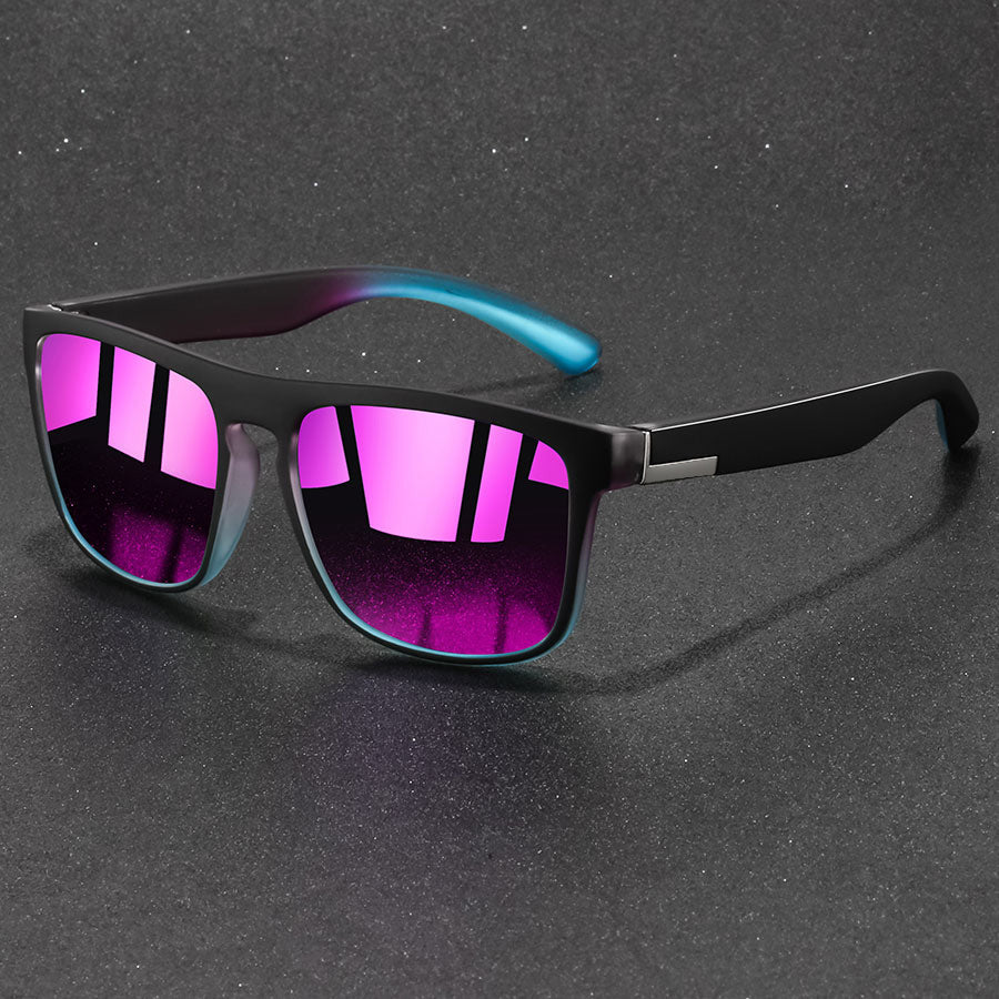 Polarized Sports Sunglasses UV400 - Retro Square Frame