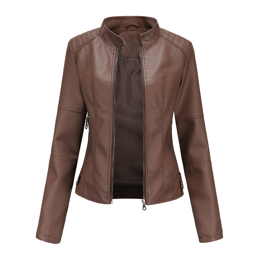 Sierra Faux-Leather Zip Jacket