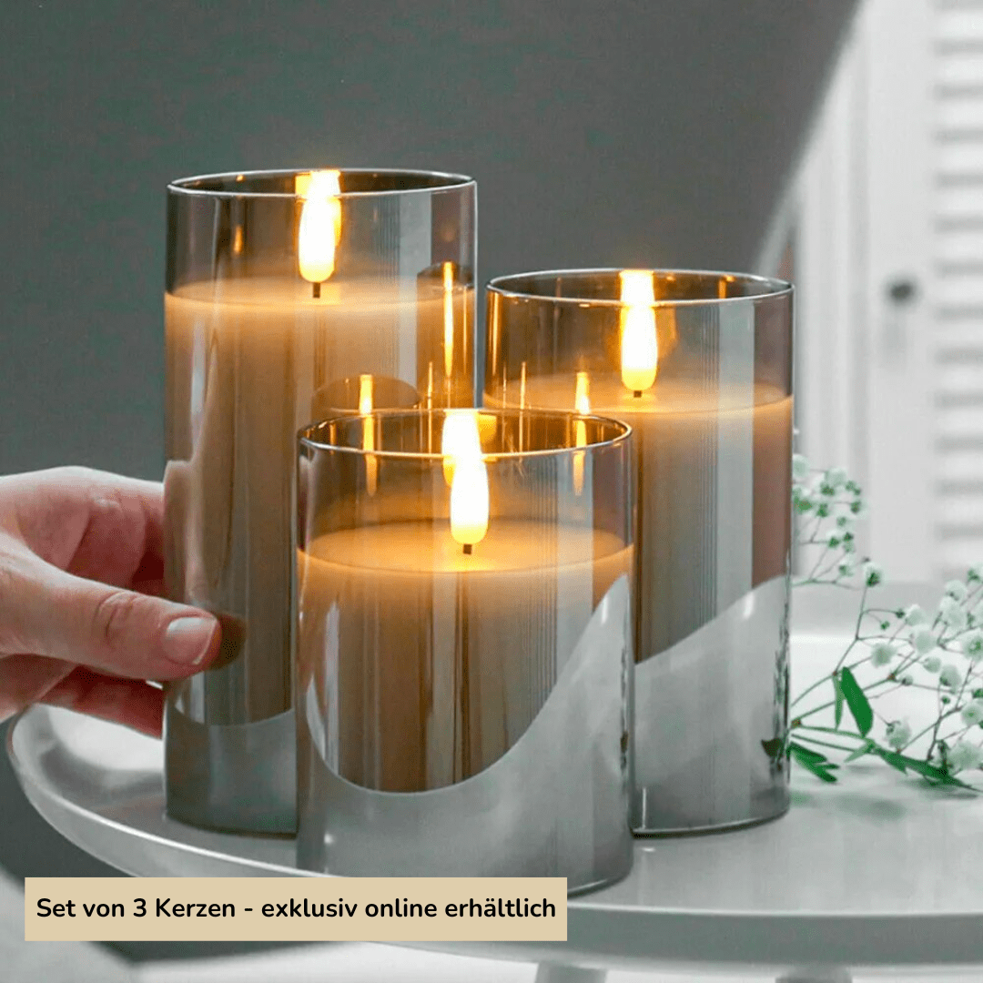 LED Flameless Candles – Glass Design with Realistic Flicker