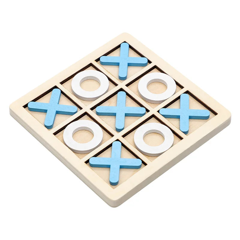 Wooden Tic-Tac-Toe Game Board Set