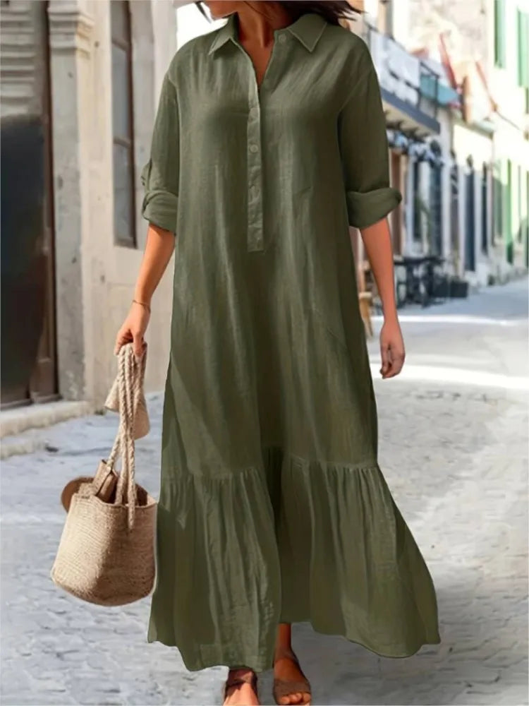Marlowe Tiered Shirt Maxi Dress