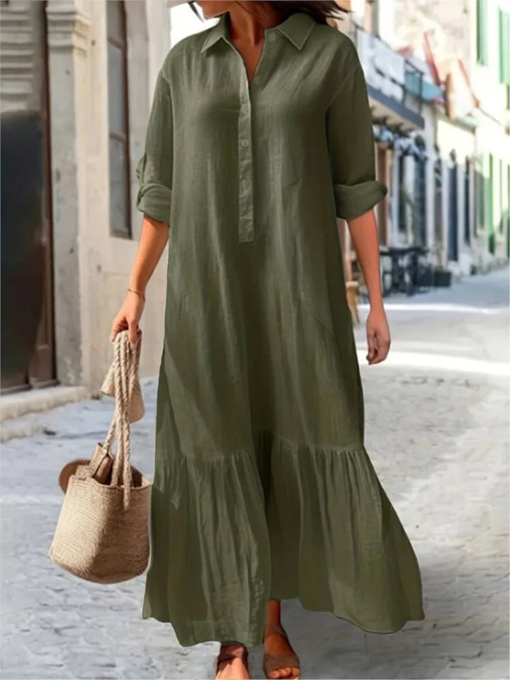 Marlowe Tiered Shirt Maxi Dress