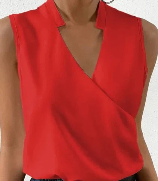 Siena Sleeveless V-Neck Blouse