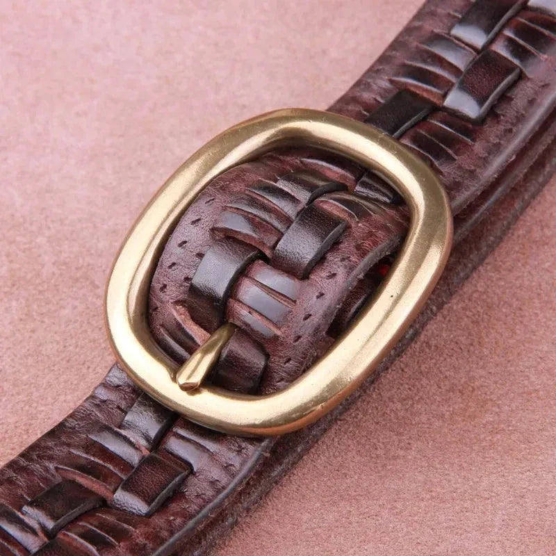 Lisbon Woven Leather Belt