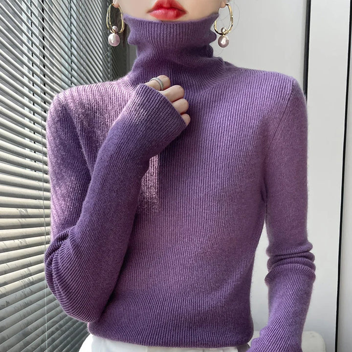 Auria Soft Ribbed Turtleneck