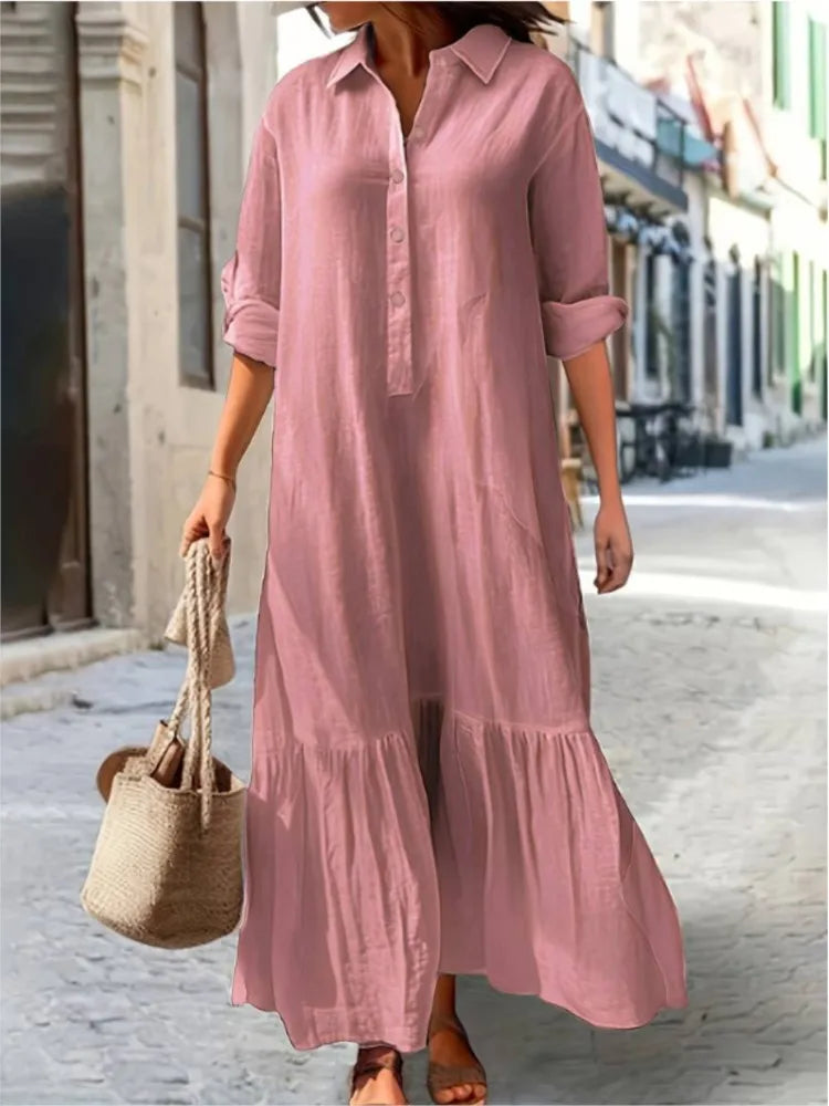 Marlowe Tiered Shirt Maxi Dress