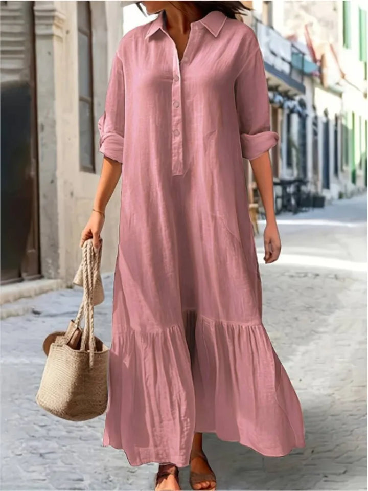 Marlowe Tiered Shirt Maxi Dress