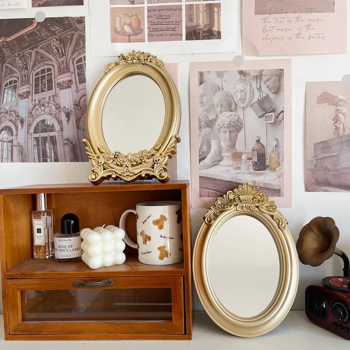 Château Élise Gold Vanity Mirror