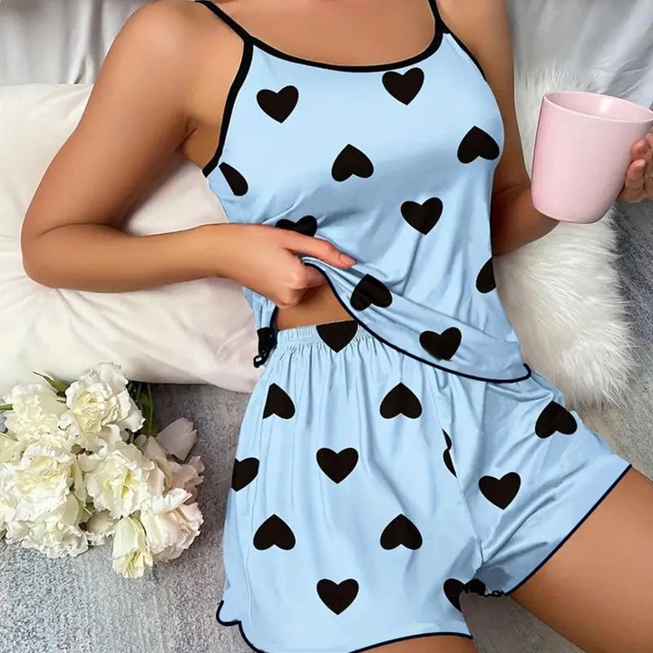 Heart-Print Loungewear Set