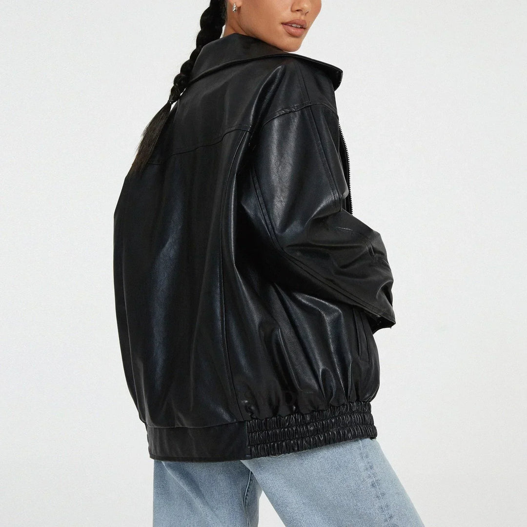 Carolina Oversized Leather Jacket