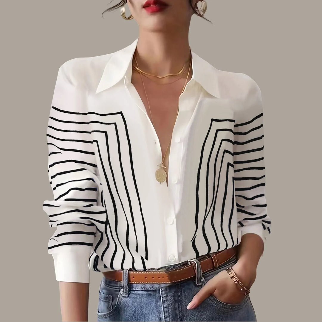 Liora Striped Button Shirt