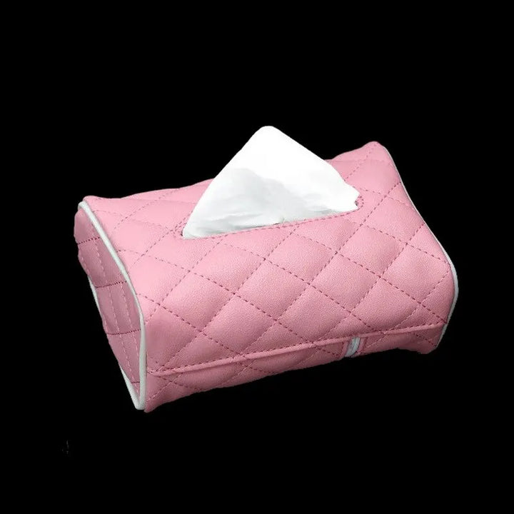 Faux Leather Tissue Box
