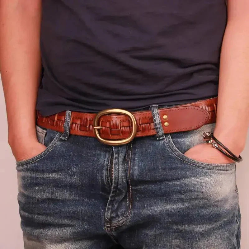 Lisbon Woven Leather Belt