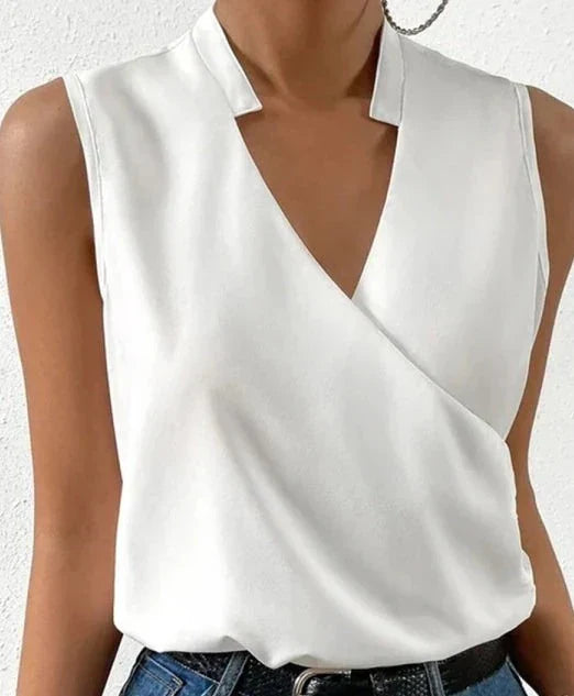 Siena Sleeveless V-Neck Blouse