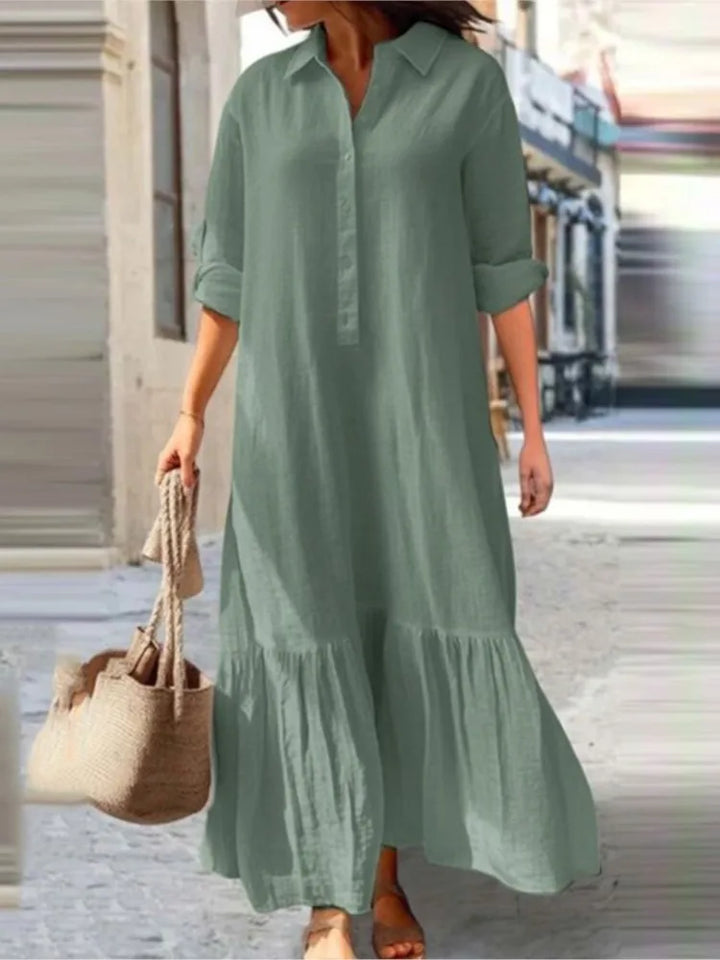 Marlowe Tiered Shirt Maxi Dress