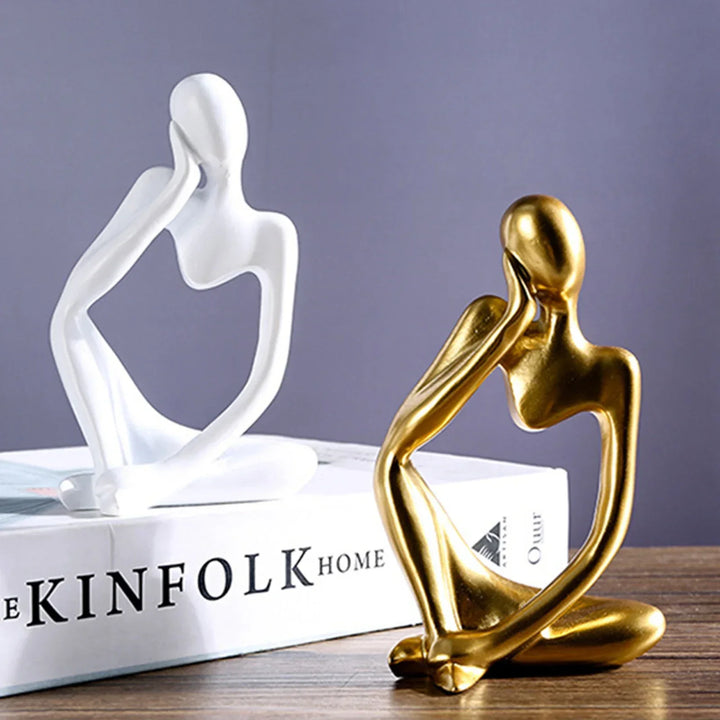 Modern Abstract Resin Figurine – Minimalist Sculpture for Shelf, Desk & Home Decor