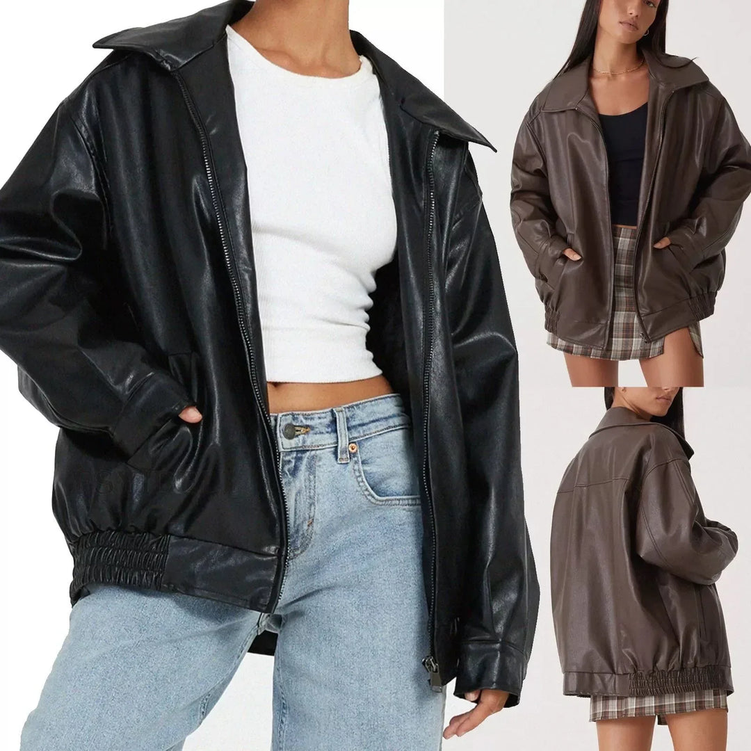 Carolina Oversized Leather Jacket