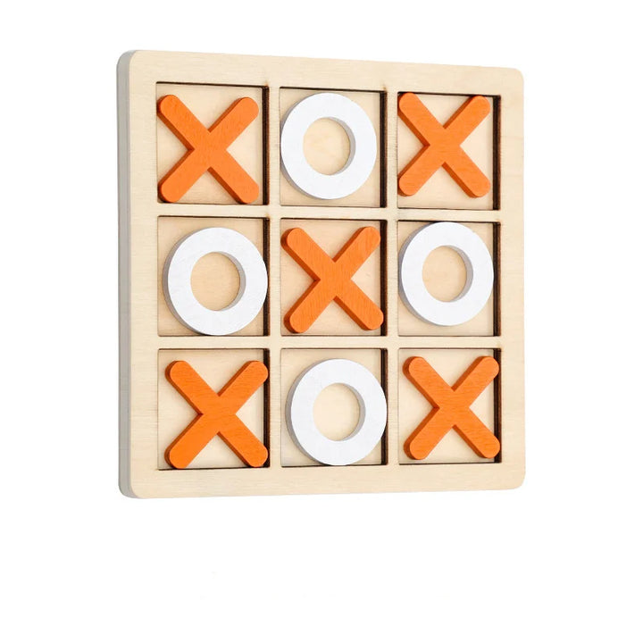 Wooden Tic-Tac-Toe Game Board Set