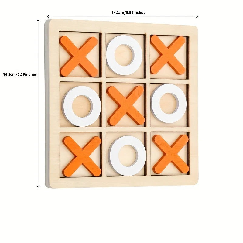 Wooden Tic-Tac-Toe Game Board Set