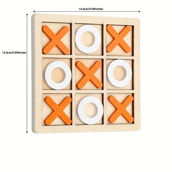 Wooden Tic-Tac-Toe Game Board Set
