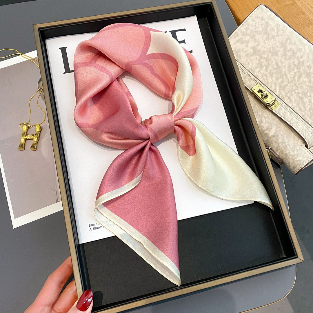 Vivienne Silk Square Scarf – Bold Color Block