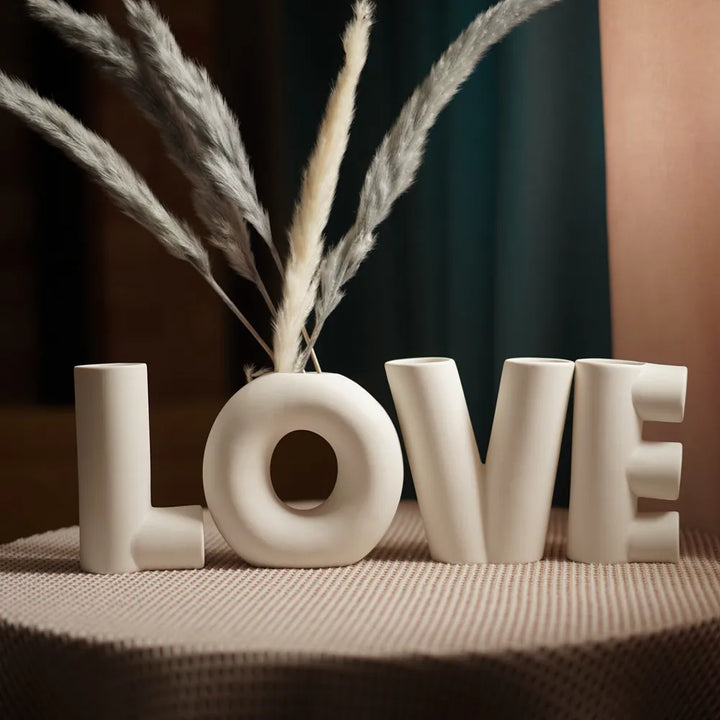 L-O-V-E Ceramic Vase