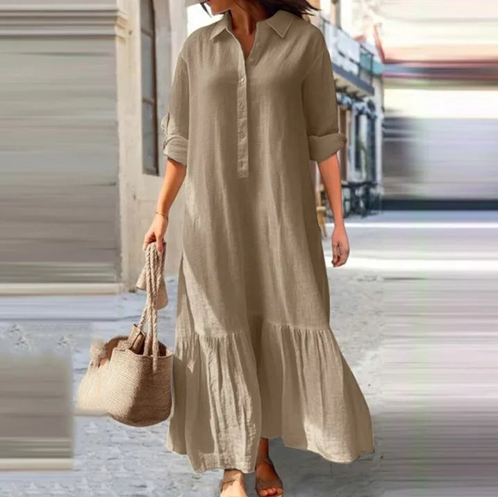 Marlowe Tiered Shirt Maxi Dress