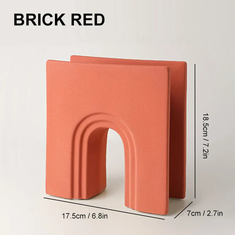 ArchForm Dual-Tone Ceramic Vase – Nordic-Inspired Minimalist Sculpture