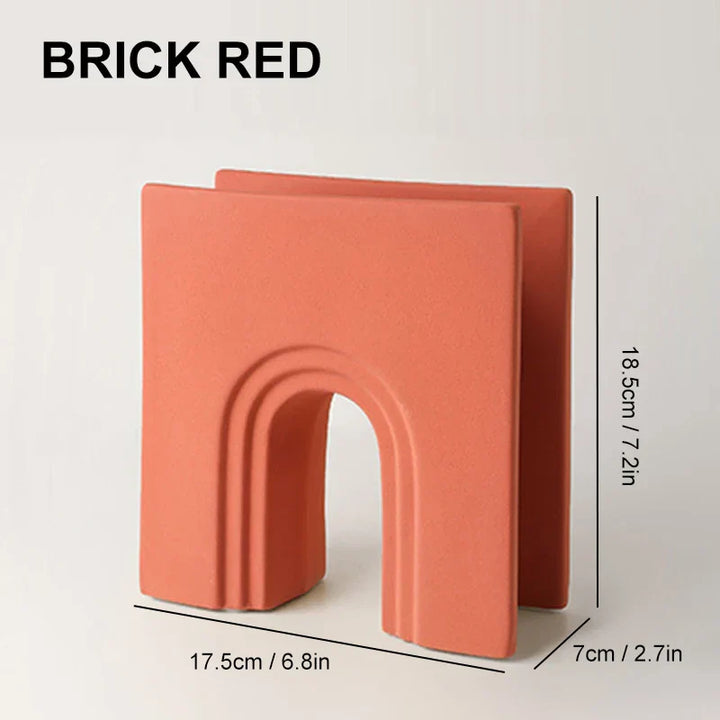 ArchForm Dual-Tone Ceramic Vase – Nordic-Inspired Minimalist Sculpture