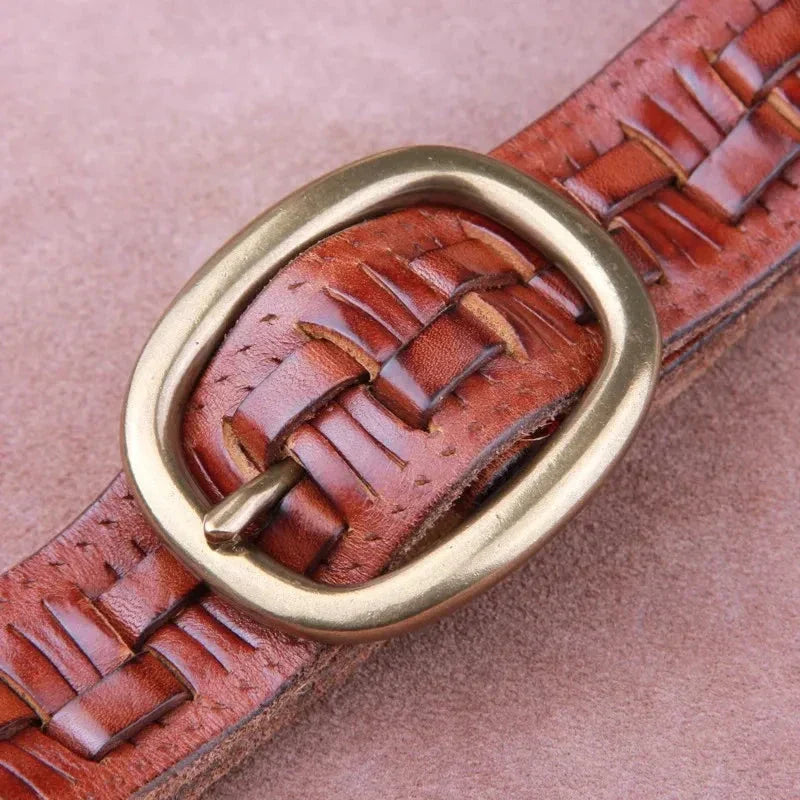Lisbon Woven Leather Belt