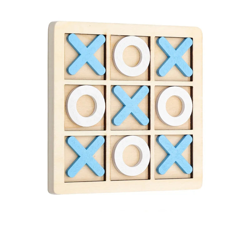 Wooden Tic-Tac-Toe Game Board Set