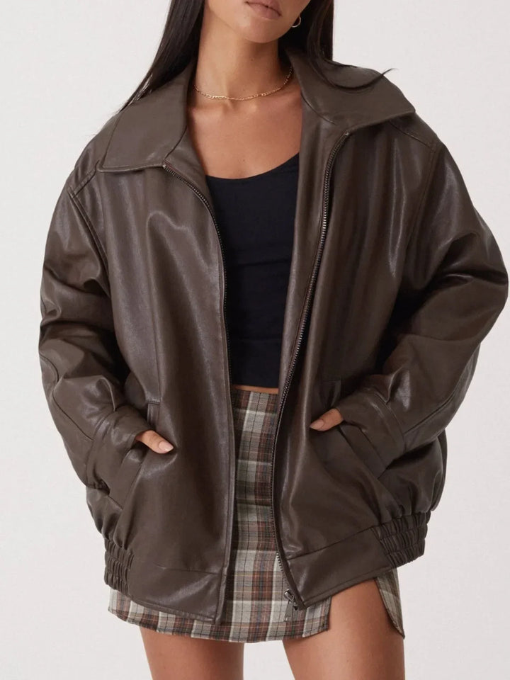 Carolina Oversized Leather Jacket
