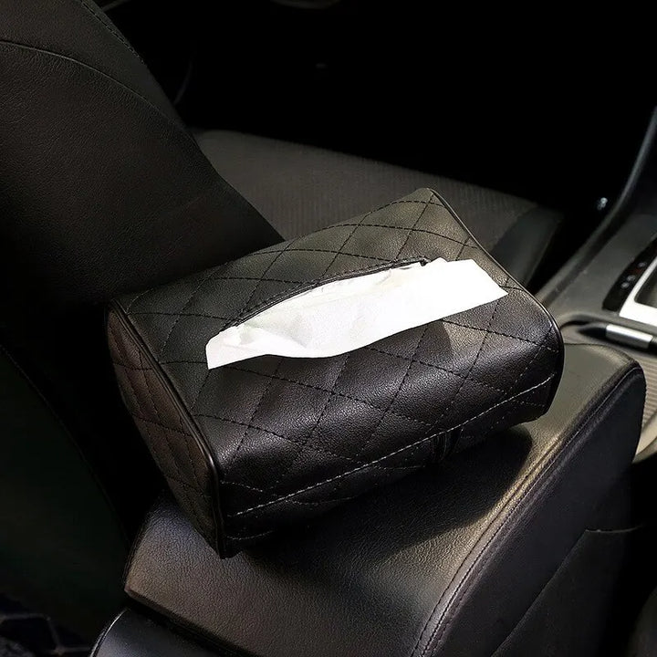 Faux Leather Tissue Box