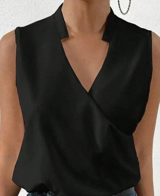 Siena Sleeveless V-Neck Blouse