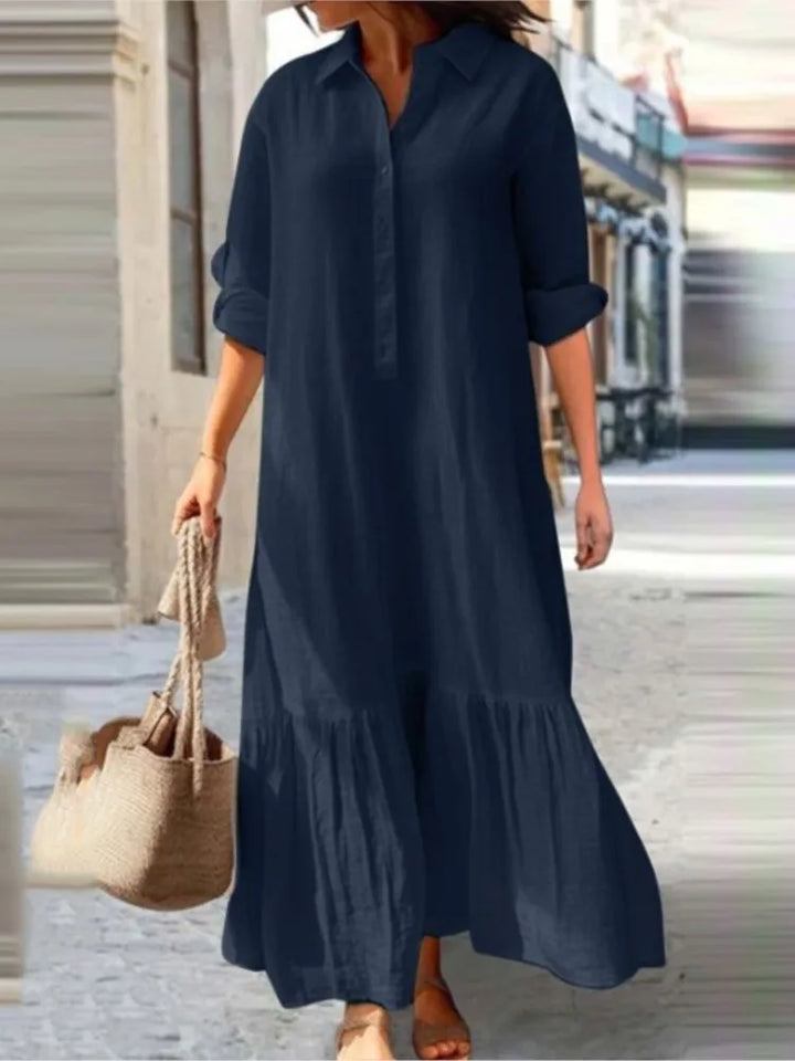 Marlowe Tiered Shirt Maxi Dress