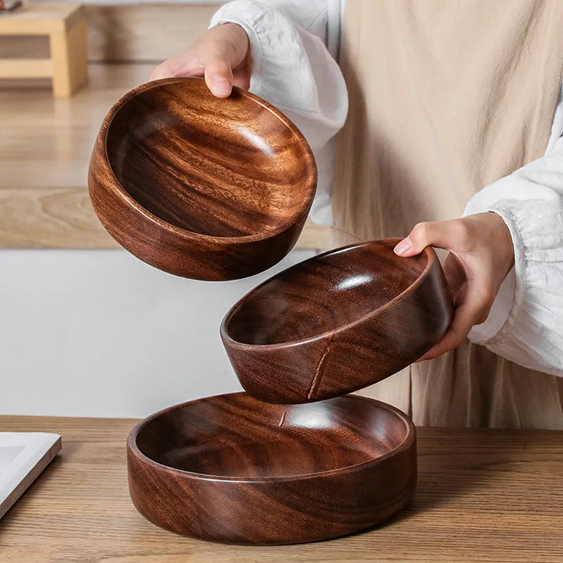 Artisan Walnut Serving Bowls