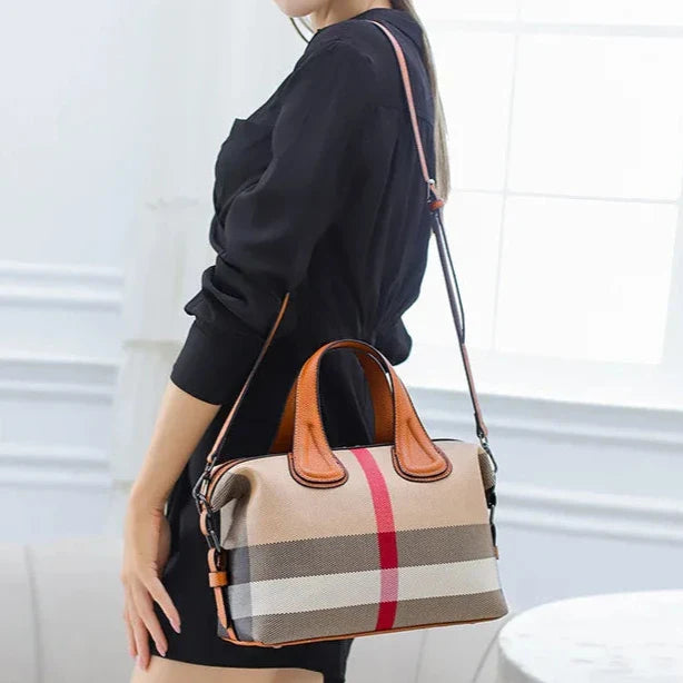 Marrowline Check Barrel Bag