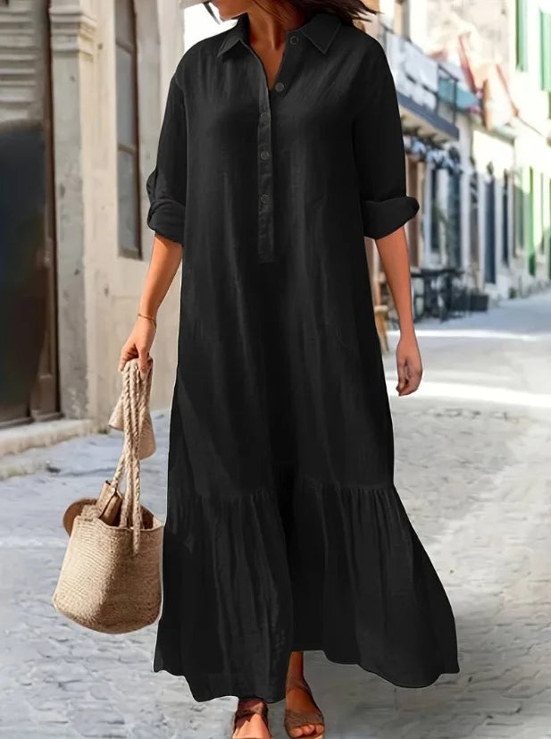 Marlowe Tiered Shirt Maxi Dress
