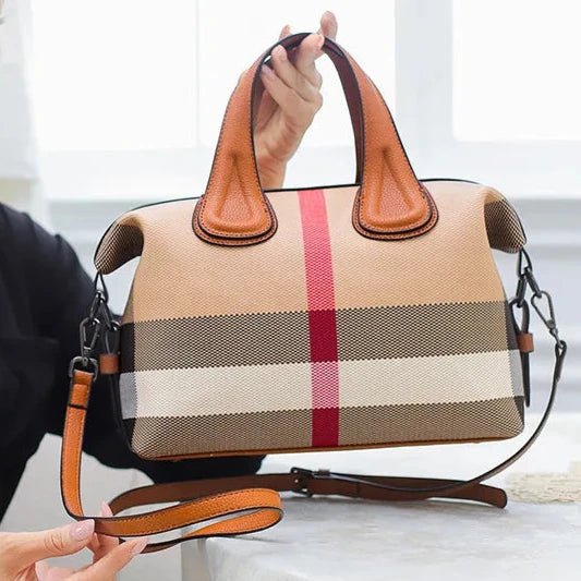 Marrowline Check Barrel Bag