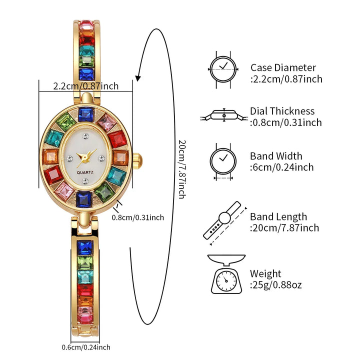 Solaria Gemstone Bracelet Watch